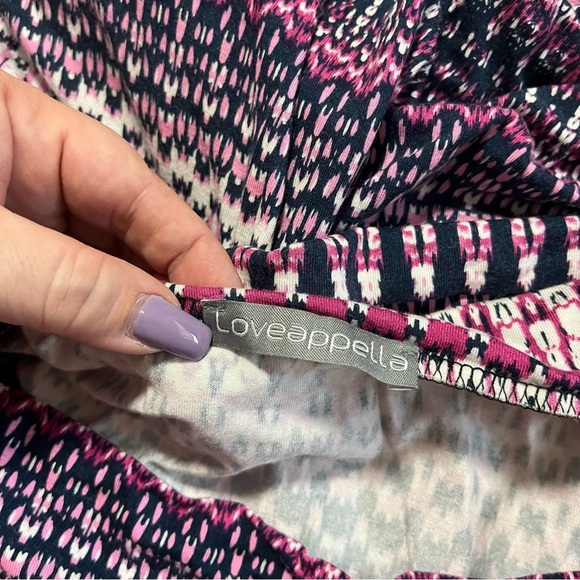 Loveappella Pink Black patterned Maxi Skirt Size XL hippie boho festival ecectic - Picture 5 of 5